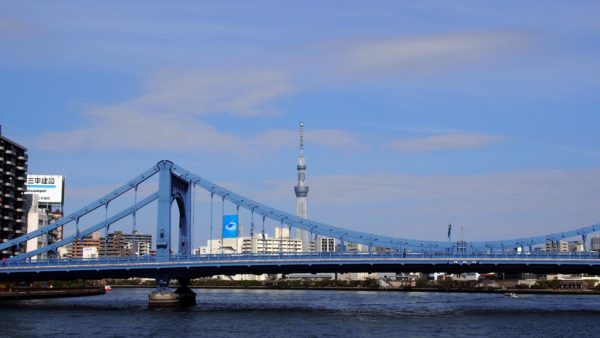 美しい曲線を描く清洲橋