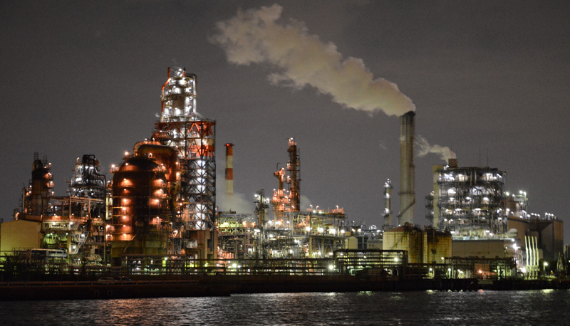 屋形船「濱進」横浜港/八景島 京浜工業地帯 夜景