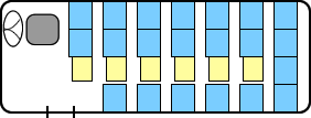 マイクロバスの座席レイアウト図
