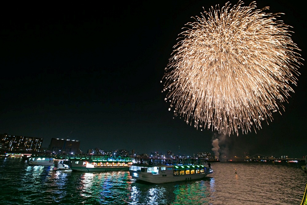 江戸川区花火大会は屋形船で