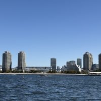 お台場海浜公園を海から撮影